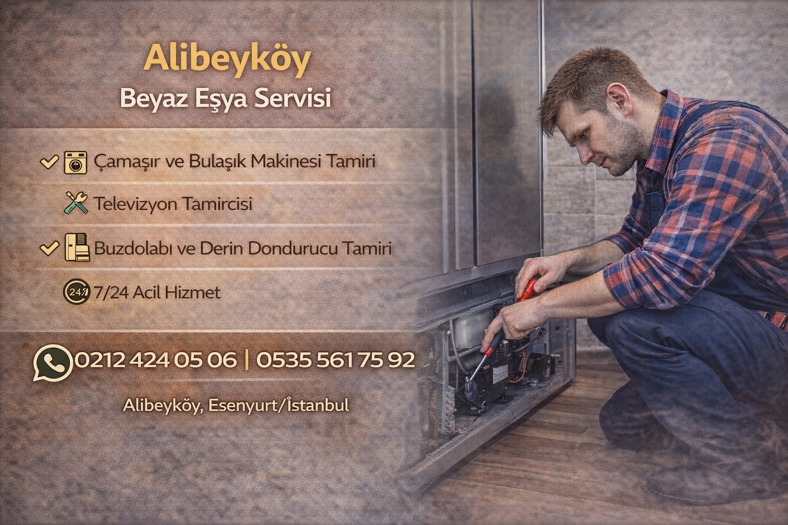Eyüpsultan Alibeyköy Beyaz Eşya Servisi
