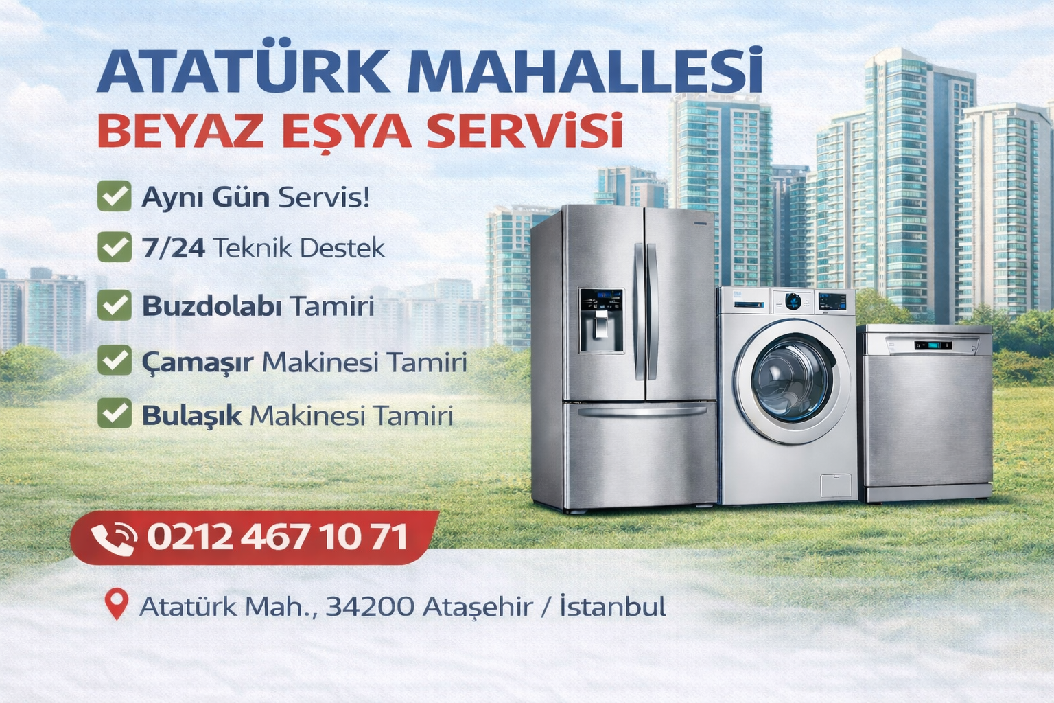 Atatürk beyaz eşya servisi