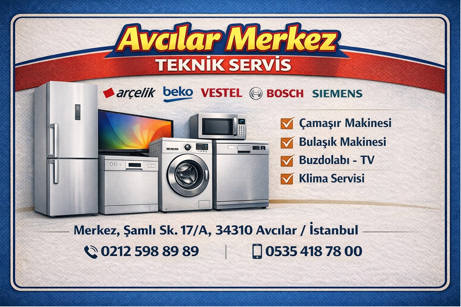 Avcılar Merkez Beyaz Eşya Servisi