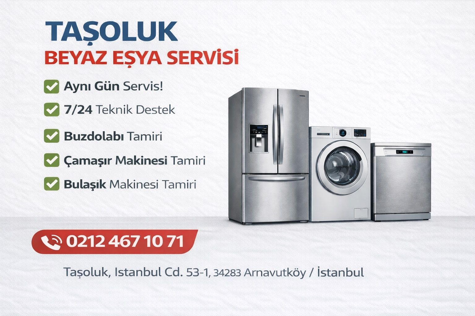 Taşoluk Beyaz Eşya Servisi