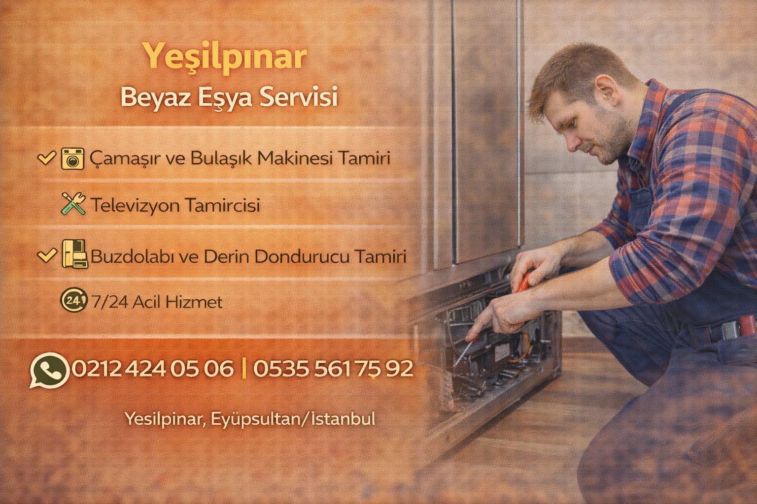 Eyüpsultan Yeşilpınar Beyaz Eşya Servisi