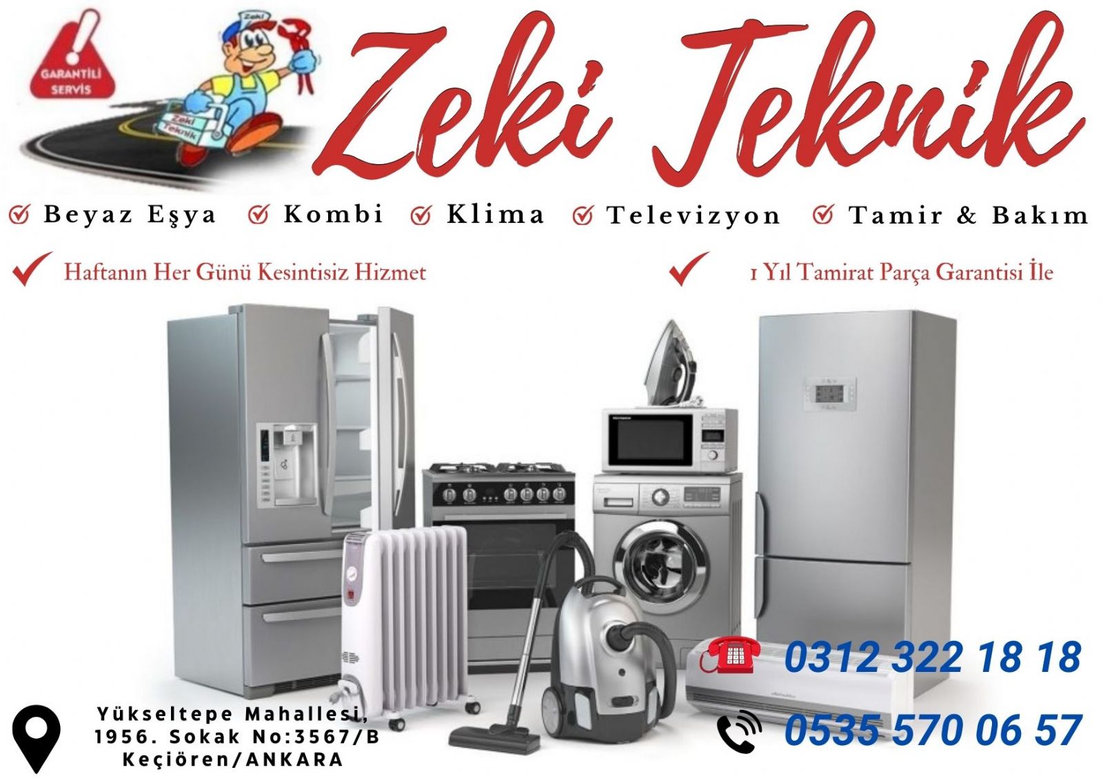 Yükseltepe Beyaz Eşya Servisi